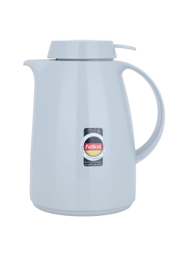 Helios thermos, 1 liter, thermal glass inner container, plastic outer shell - gray - Image 1