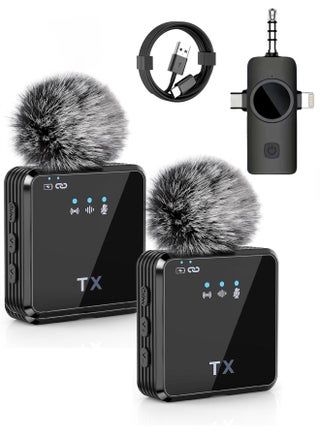 Wireless Lavalier Microphone - 3 in 1 Microphone Tik Tok Live Mobile Video Recording 2.4G Noise Cancelling Mini Microphone - For iPhone / Android / Camera - pzsku/Z1CAA240EDC471FF47B8AZ/45/1750650786/92742d9a-b0c6-4f9d-8767-8f010808c96a