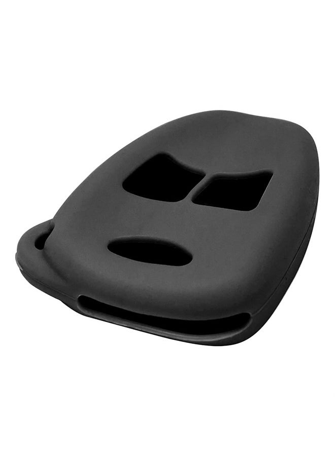 Keyless2Go Replacement for New Silicone Cover Protective Case for Select Dodge Chrysler Jeep 3 Button Remote Head Keys - Black 