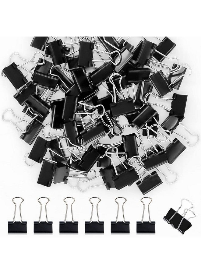 OWLKELA 120 Pack Black Binder Clips 0.75 Inch, Small Paper Clamps, Black Paper Binder Clips, Office Clips, Mini Binder Clips, Small Clips For Office Supplies Home School And Business - Image 1