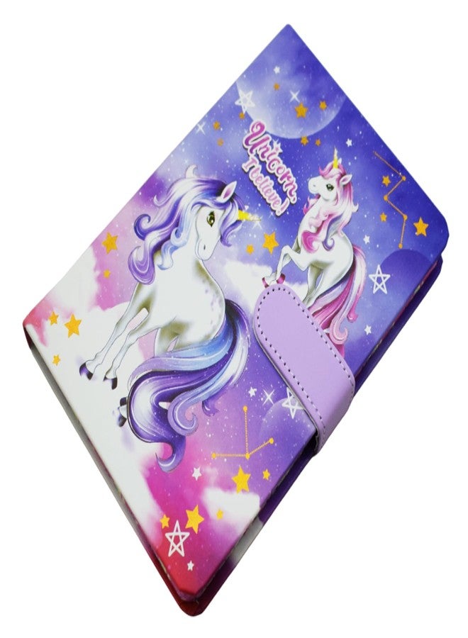 Asera دفتر يوميات أسيرا الجميل بتصميم وحيد القرن مع إغلاق مغناطيسي للأطفال والفتيات (قطعة واحدة) - Image 3