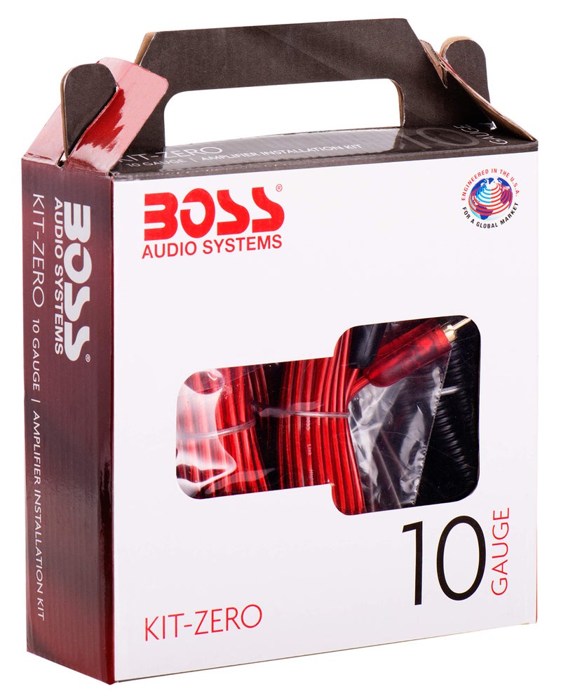 BOSS AUDIO SYSTEMS مجموعة توصيل مضخم الصوت BOSS Audio Systems KIT-ZERO 10 قياس - تجعل الاتصالات وتوفر الطاقة لراديو سيارتك، ومكبرات الصوت، والسماعات - Image 2