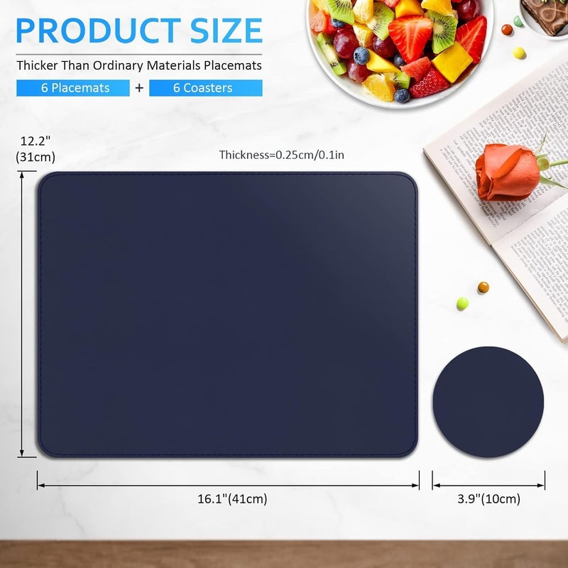 BS مفرش طاولة قابل للعكس مستطيل الشكل من B&S - أزرق داكن - Image 2