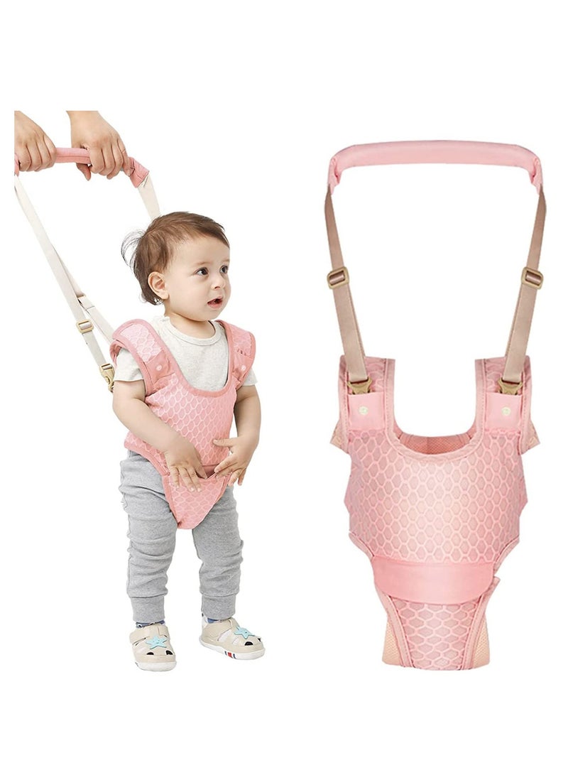 SOLARAE Baby Walker, for Girls Adjustable Baby Walking Harness, with Detachable Crotch Baby Support Assist Handheld Kids Walker Helper for Baby Learn to Walk (9-24 Months) (Breathable Pink) - Image 1