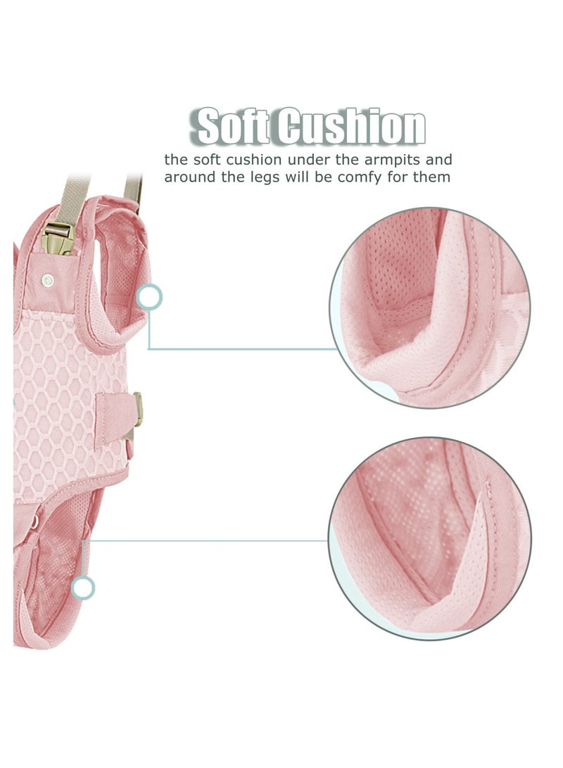 SOLARAE Baby Walker, for Girls Adjustable Baby Walking Harness, with Detachable Crotch Baby Support Assist Handheld Kids Walker Helper for Baby Learn to Walk (9-24 Months) (Breathable Pink) - Image 5