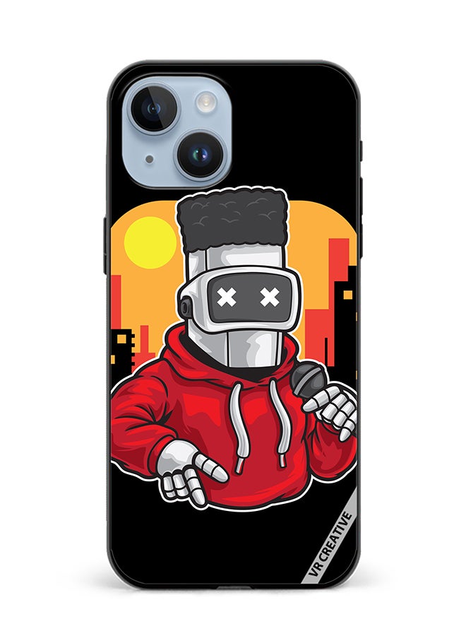 VR CREATIVE Protective Case Cover For Apple iPhone 15 Plus Robot Dancer Design Multicolour - Image 1