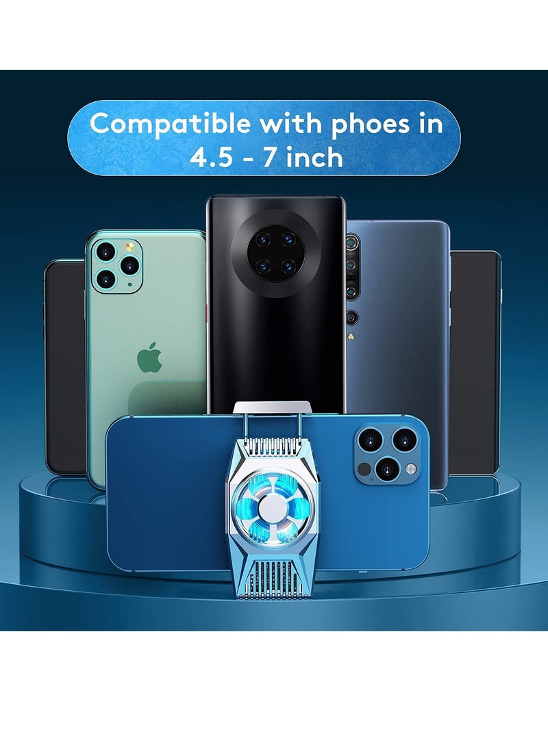 KASTWAVE Phone Cooling Fan, Portable Mini Phone Cooling Heatsink for iPhone iOS/Android Gaming Semiconductor Heatsink Cooler (Silver) - Image 4