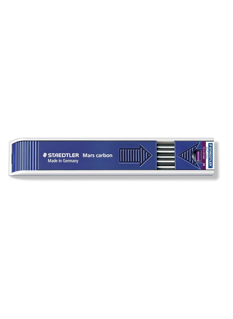 STAEDTLER Staedtler Mars Carbon 2 MM Black 2B Leads Pack Of 12 