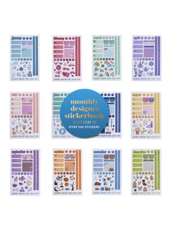 Erin Condren Erin Condren Monthly Sticker Book - Edition 10, Seasonal Stickers for Planning and Decorating, 478 Total Stickers, Sticker Book Collection  - Image 1