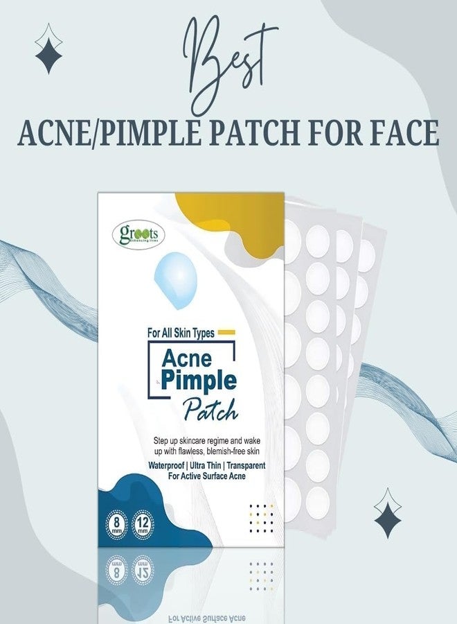 Groots Hydrocolloid Acne/Pimple Patch for Face | Absorbs Pus, Pimple Healing & Spot Clearing Patch | Waterproof & Transparent Skin Stickers for Men & Women, All Skin Types (72 patches) (pack 1) - Image 3
