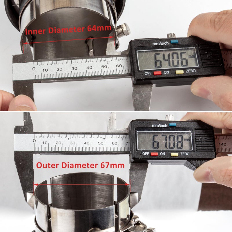 كرتوبو 63 مم طرف كاتم مزدوج من ألياف الكربون لماسورة العادم الخلفية - Image 2