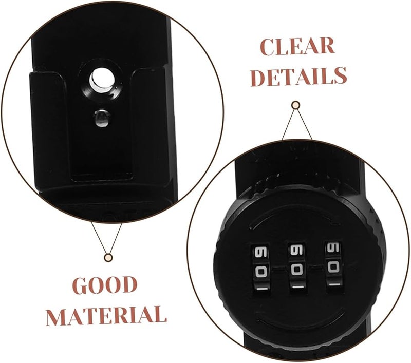 Black Combination Lock for Cabinets Mailboxes and School Lockers Durable Coded Privacy Protection Easy Installation - Image 4