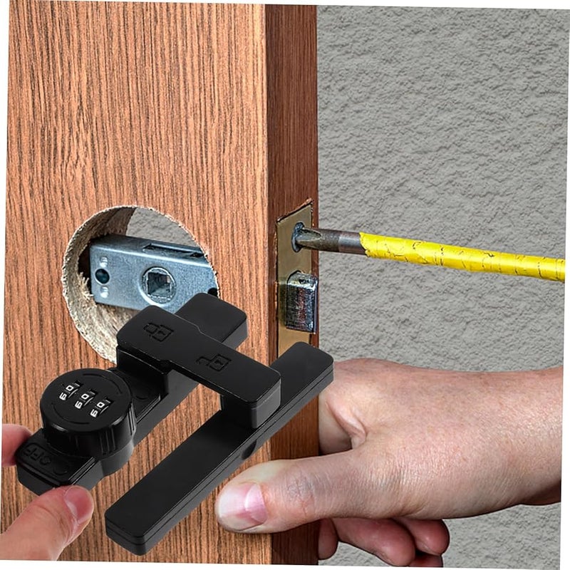 Black Combination Lock for Cabinets Mailboxes and School Lockers Durable Coded Privacy Protection Easy Installation - Image 5