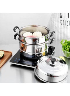WEMART Stainless Steel Three Layer Steamer Silver 27.5×27.5×34.5CM  - Image 3