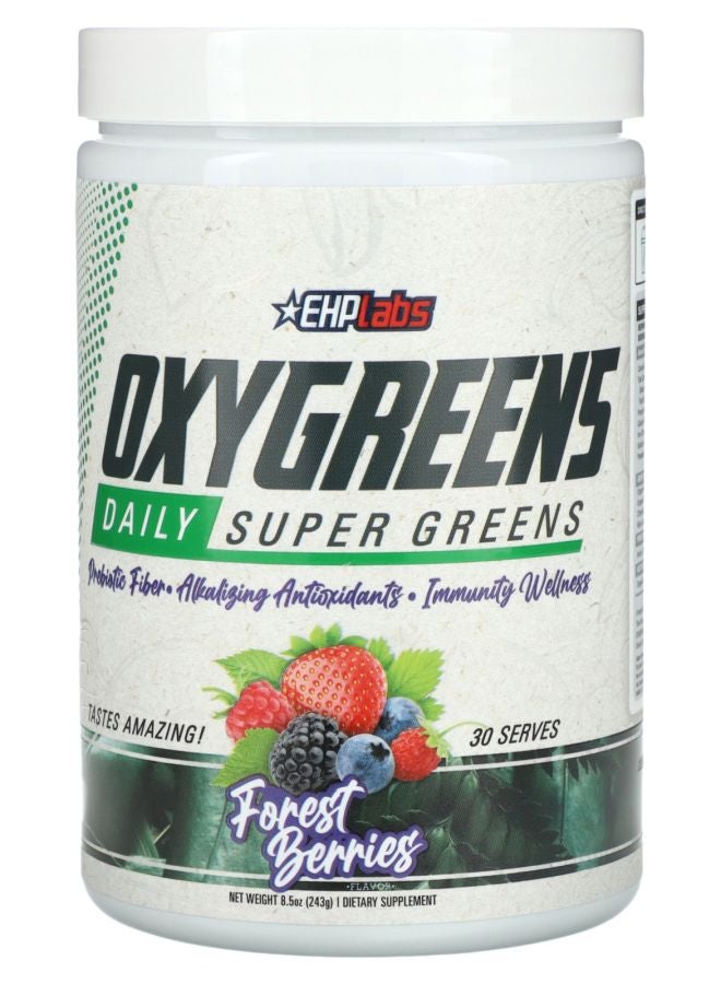 EHPLabs OxyGreens Daily Super Greens Forest Berries 8.5 oz (243 g) - Image 1