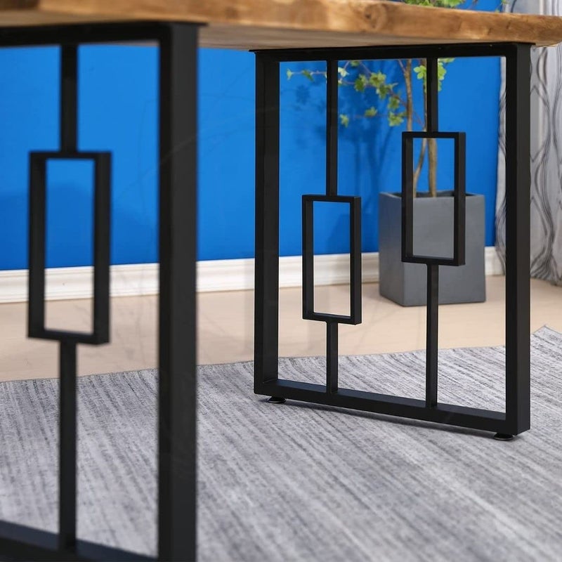 HIRVALL Metal Table Legs 28Height 20Wide Heavy Duty Desk Legs DIY Furniture Legs for Dining Table Cast Iron Legs Computer Desk Legs Office Desk Legs O Shape - Image 5