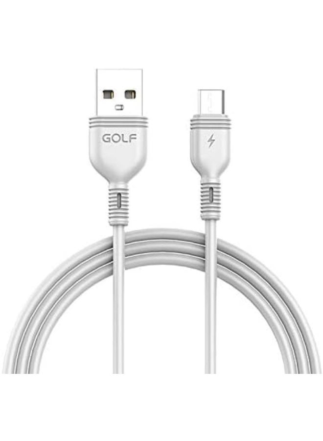 GOLF SPACE Dalee GC-75M 2A Micro USB Charging Cable, 1m Length, White - Image 1