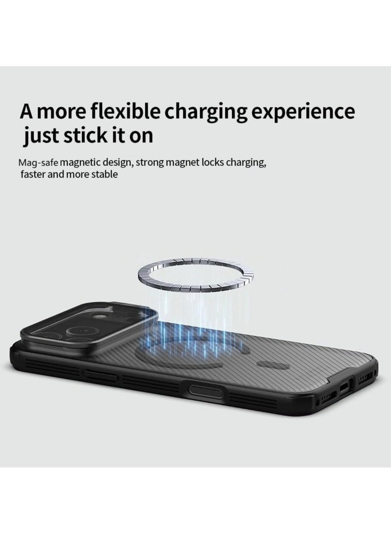 general Magnetic Protective Case for iPhone 17 Pro 【Wireless Charging Compatible】 Transparent Camera Lens Cover with Lens Holder Semi-Transparent Design Shock-Resistant Protective Back Cover - Image 3