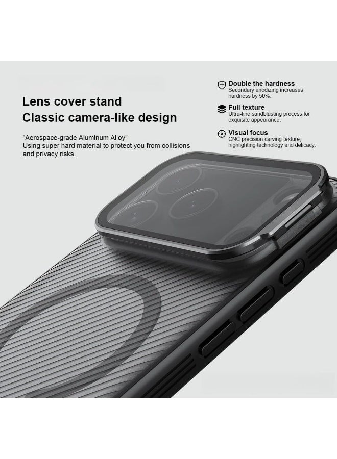 general Magnetic Protective Case for iPhone 17 Pro 【Wireless Charging Compatible】 Transparent Camera Lens Cover with Lens Holder Semi-Transparent Design Shock-Resistant Protective Back Cover - Image 5