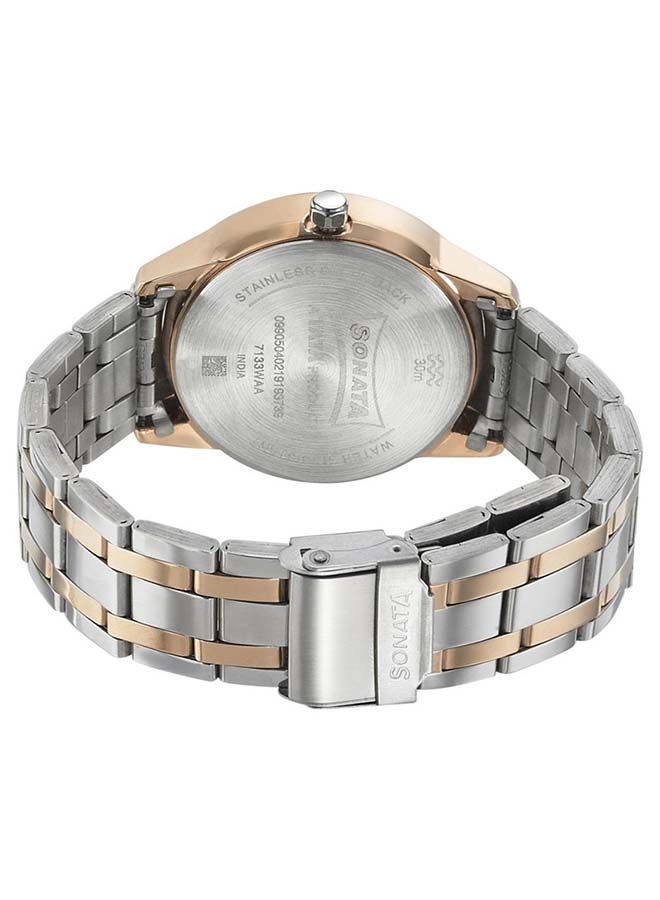 سوناتا ساعة يد معدنية دائرية بعقارب - Image 3