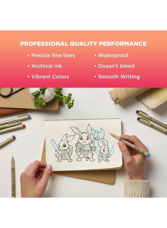 ساكورا مجموعة أقلام Sakura Pigma Micron 05 (مكونة من 6 قطع) - ألوان التراث/الأرض - Image 4