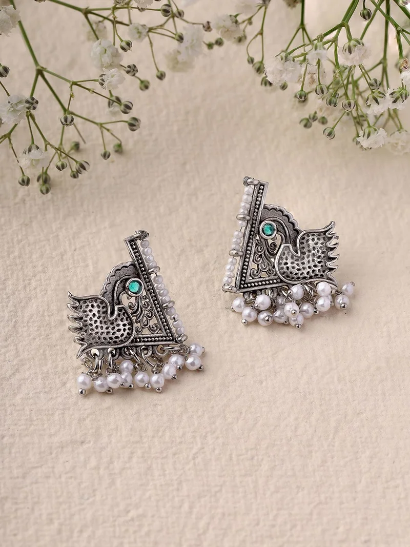 Priyaasi Plated Contemporary Drop Earrings