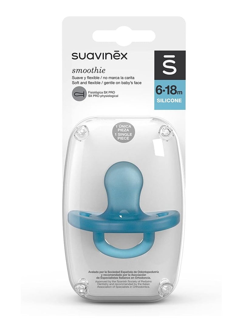 SUAVINEX سوفينكس مصاصة سيليكون كاملة فيزيو 6/18M زرقاء L1 - Image 2