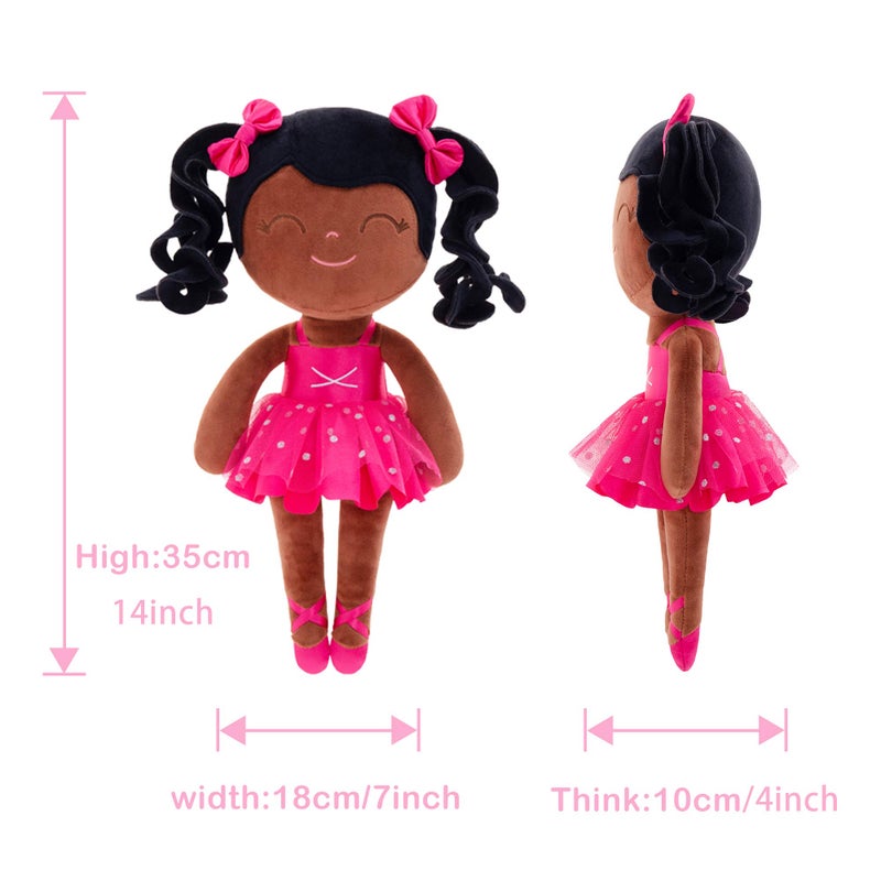 Gloveleya Baby Girl Gifts Dolls Plush Ballerina Doll Bronze Ballet Girl 13 Inch New - Image 2