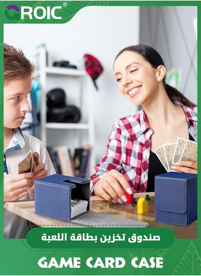 جرويك - صندوقان من صناديق بطاقات سطح السفينة الجلدية، مقاس كبير يناسب 100 بطاقة ذات أكمام إضافية، صندوق ألعاب للبطاقات القابلة للجمع، لعب متوافق مع MTG TCG - Image 1
