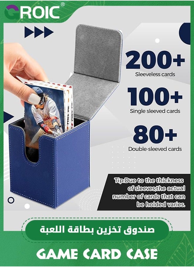 جرويك - صندوقان من صناديق بطاقات سطح السفينة الجلدية، مقاس كبير يناسب 100 بطاقة ذات أكمام إضافية، صندوق ألعاب للبطاقات القابلة للجمع، لعب متوافق مع MTG TCG - Image 1