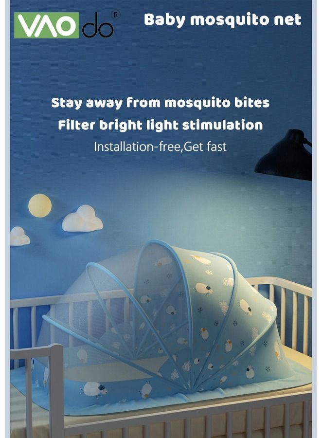 فاو دو ناموسية سرير أطفال مقاومة للغبار، مضادة للبعوض، خيمة سرير أطفال شبكية قابلة للتنفس، نوم آمن للطفل، غطاء حماية، تمنع الطفل من التسلق، شبكة سرير أطفال - Image 2