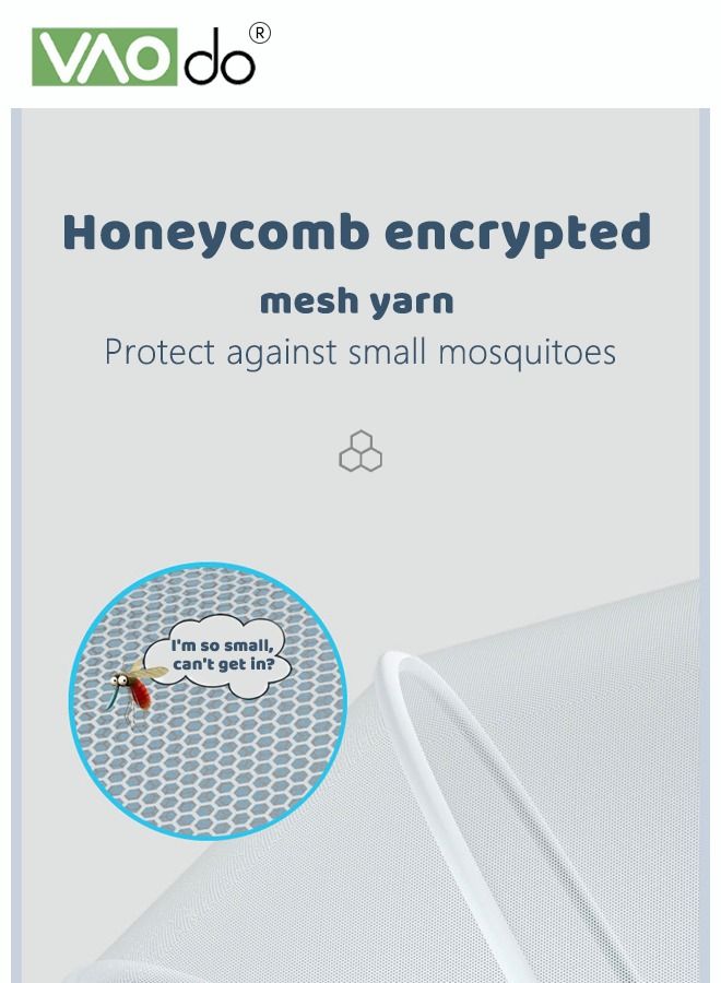 فاو دو ناموسية سرير أطفال مقاومة للغبار، مضادة للبعوض، خيمة سرير أطفال شبكية قابلة للتنفس، نوم آمن للطفل، غطاء حماية، تمنع الطفل من التسلق، شبكة سرير أطفال - Image 4