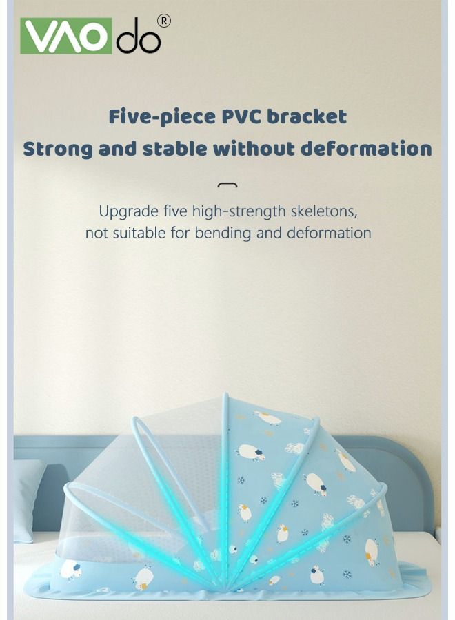 فاو دو ناموسية سرير أطفال مقاومة للغبار، مضادة للبعوض، خيمة سرير أطفال شبكية قابلة للتنفس، نوم آمن للطفل، غطاء حماية، تمنع الطفل من التسلق، شبكة سرير أطفال - Image 5