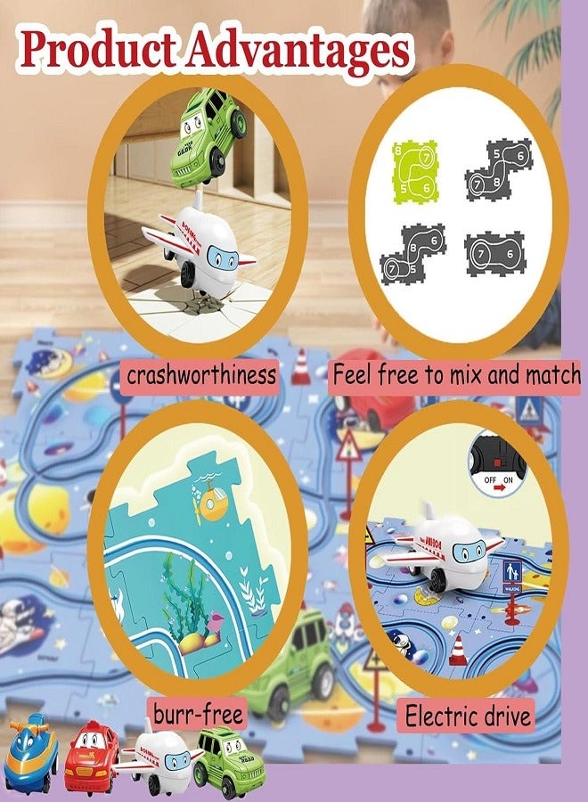 Puzzle Racer Car Track, Puzzle Racer Kids Car Track Set, Puzzle Track Car Play Set, Puzzle Car Track Toy, Puzzle Vehicle Track  - Image 5