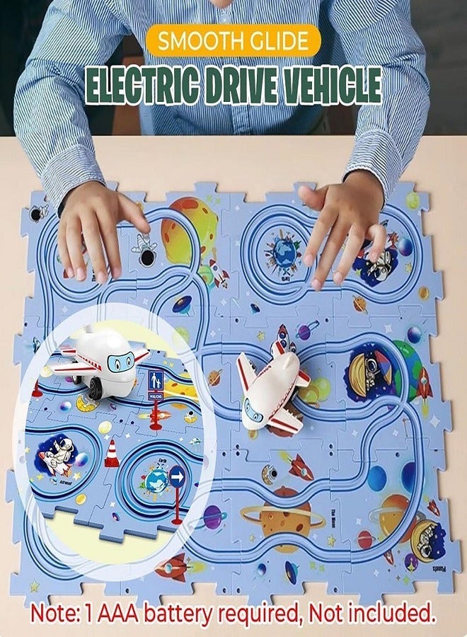 Puzzle Racer Car Track, Puzzle Racer Kids Car Track Set, Puzzle Track Car Play Set, Puzzle Car Track Toy, Puzzle Vehicle Track  - Image 2