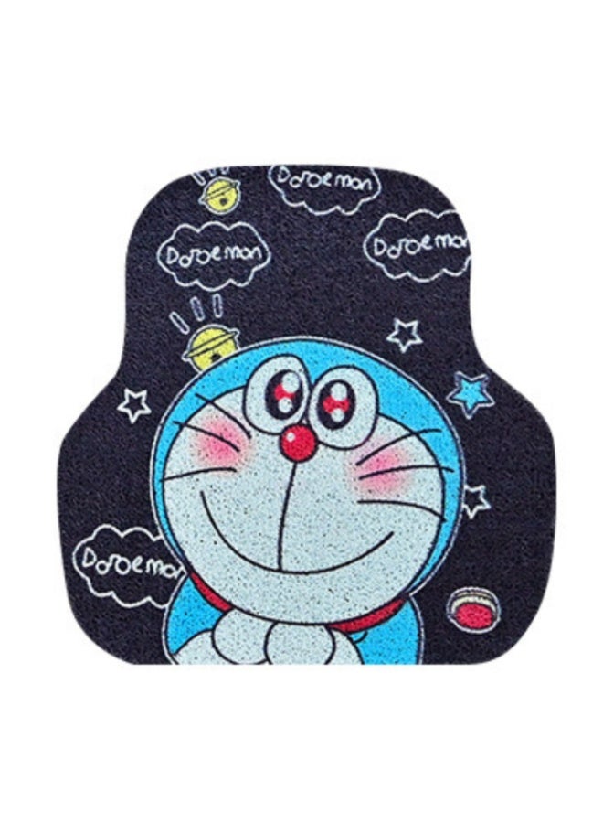 Car Mat Silk Ring Universal Full Surrounding Fixed Sticker Cute Cartoon Girl Thickened Non-Slip Car Mat Carpet-Color:[standard Style] Black Jingle-1 Piece In The Back Row (limited To Purchase)  - Image 1