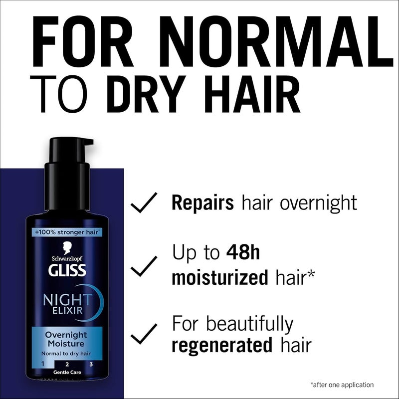 Gliss Schwarzkopf Night Elixir Overnight Moisture, 100ml - Image 2