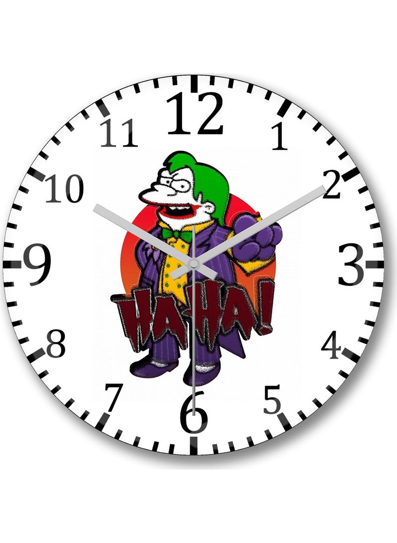 Baskı Dükkanı Print Shop Nerd Geek Gamer Wall Clock Curved Real Glass 
