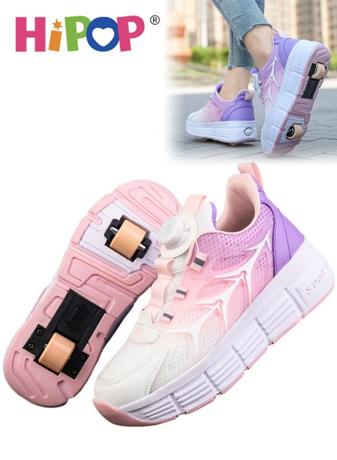 Unisex Kids Roller Skate Shoes with High Quality,Fashional Girls Boys Roller Shoes,Retractable Double Wheels Skates