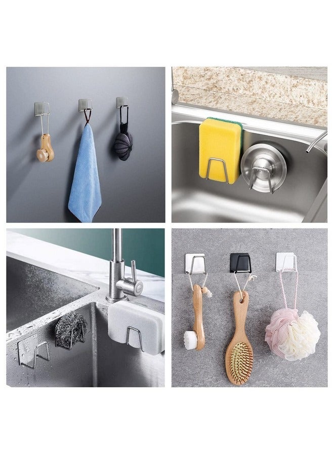 Beauenty 4 Pack Sink Sponge Holder for Kitchen Sink Premium SUS304 Stainless Steel Rustproof Waterproof Quick Drying Small Strong Adhesive Sponge Holder ,Upgrade Style - Image 3