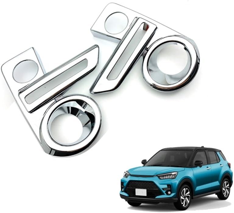 Yurefax ABS Chrome Front Fog Lamp Cover for Toyota Raize 2020 - Image 2