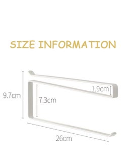 Home Care 1pcs Paper Towel Holder Wall Mounted No Drilling, Paper Towel Holder Under Cabinet, Toilet Roll Holder Self Adhesive, Towel Hanger Tissue Paper for Bathroom Kitchen (White)  - Image 2