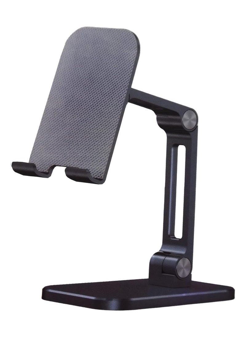 Delone Desktop Phone Holder Cell Phone Stand Compatible with iPhone 14 Pro / 13 Pro / 12 / XS, Samsung Galaxy S22 Ultra, S20, S10+ & S10 (Black) – Sturdy, Adjustable Stand for Hands-Free Viewing, Desk Organization, Ideal for Office & Home Use - Image 1