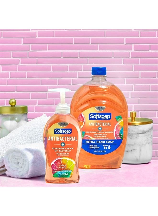 Softsoap Antibacterial Liquid Hand Soap Refill, Crisp Clean, 32 Oz (Packaging may differ)  - Image 2