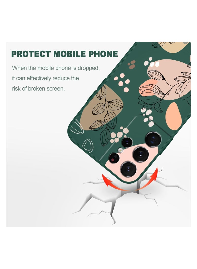 for Samsung S21 Ultra Case, for Samsung Galaxy S21 Ultra Case Butterfly Floral Astronauts Creative Sides Phone Cover Fashionablee Designs Soft Silicone Slim S21 Ultra Phone Case-Morandi Green - Image 4