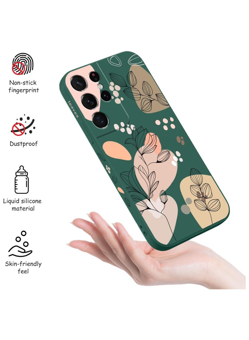 for Samsung S21 Ultra Case, for Samsung Galaxy S21 Ultra Case Butterfly Floral Astronauts Creative Sides Phone Cover Fashionablee Designs Soft Silicone Slim S21 Ultra Phone Case-Morandi Green - Image 5
