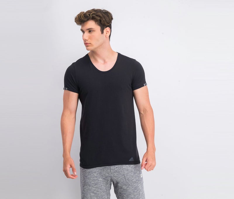 Adidas Men Short Sleeve Running T-shirt, Black - Image 1