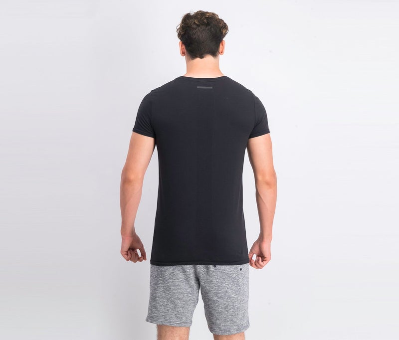 Adidas Men Short Sleeve Running T-shirt, Black - Image 3
