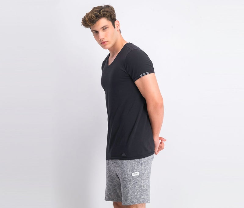 Adidas Men Short Sleeve Running T-shirt, Black - Image 4