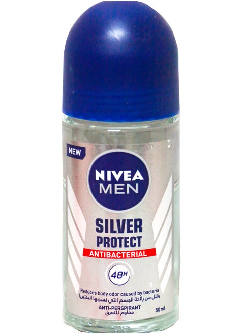 Nivea Antiperspirant For Men Roll on Silver Protect 50 ML